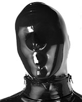 Latex Hood with Nose Holes - also with Zipper