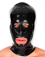 Latex Hood with Reinforced Openings - also with Zipper