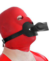 Rubber Watersports Head Strap-On with Funnel - Also as Lockable