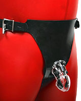 Lockable Heavy Rubber Chastity Belt for PUBIC ENEMY