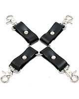 Leather Hogtie with 4 Snap Hooks