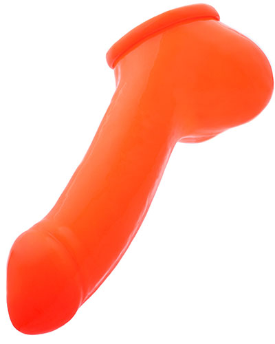Latex-Penishülle ADAM mit 4,5 oder 5,5 cm Öffnung - neon orange