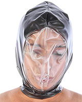 PVC Suction Mask with Transparent Face and Zipper